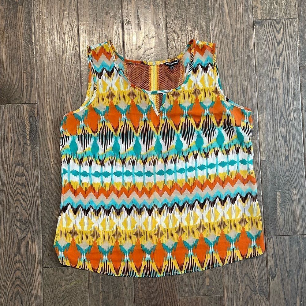 Unique Spectrum Flowy Colorful Sleeveless Top